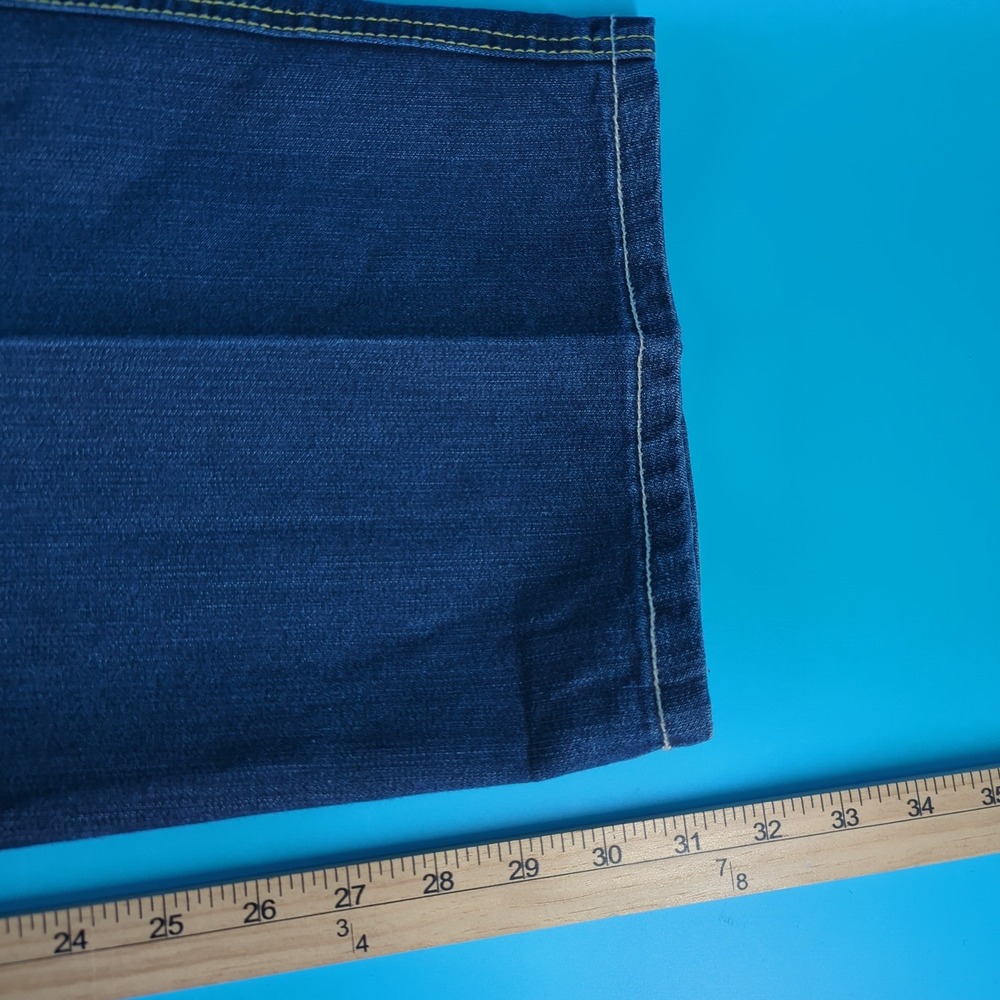Marithe Francois Girbaud Men Wide Leg Baggy Jeans Blue Y2K 38M Skate JNCO style - Picture 15 of 16